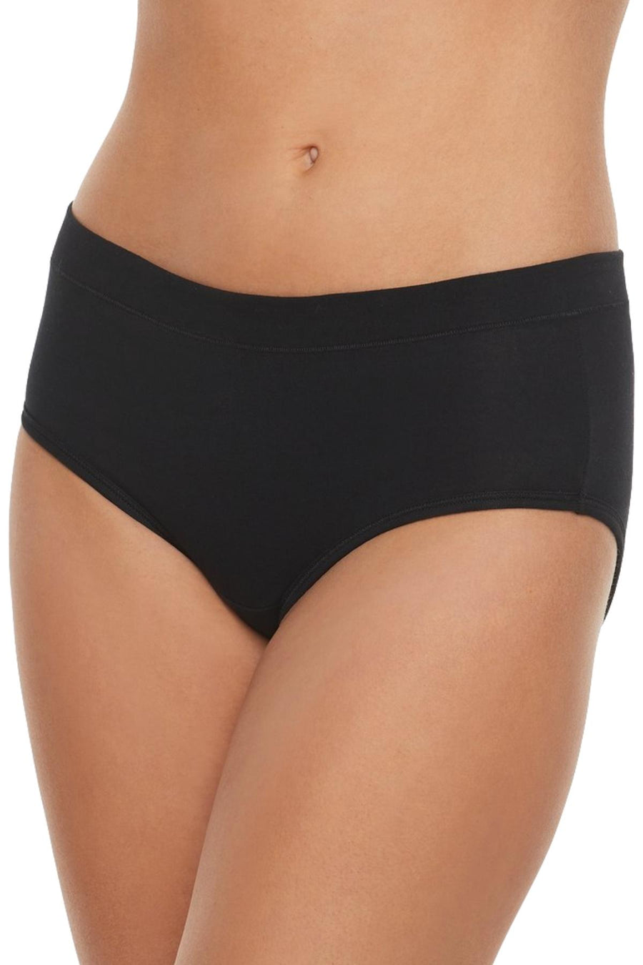 Jockey Black Elance Cotton-Stretch Hipster