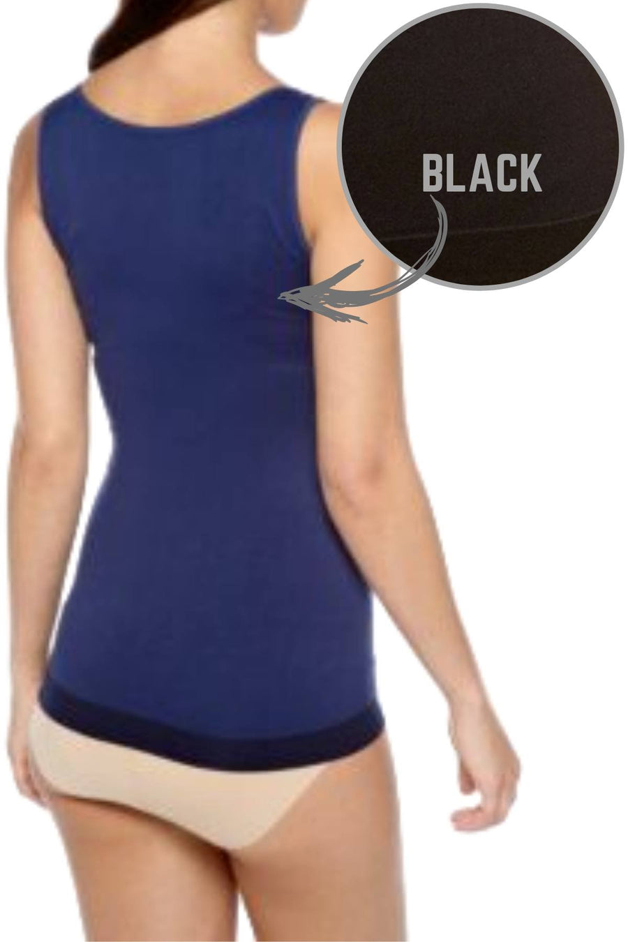 Jockey Black Modern Microfiber Seam-Free Tank