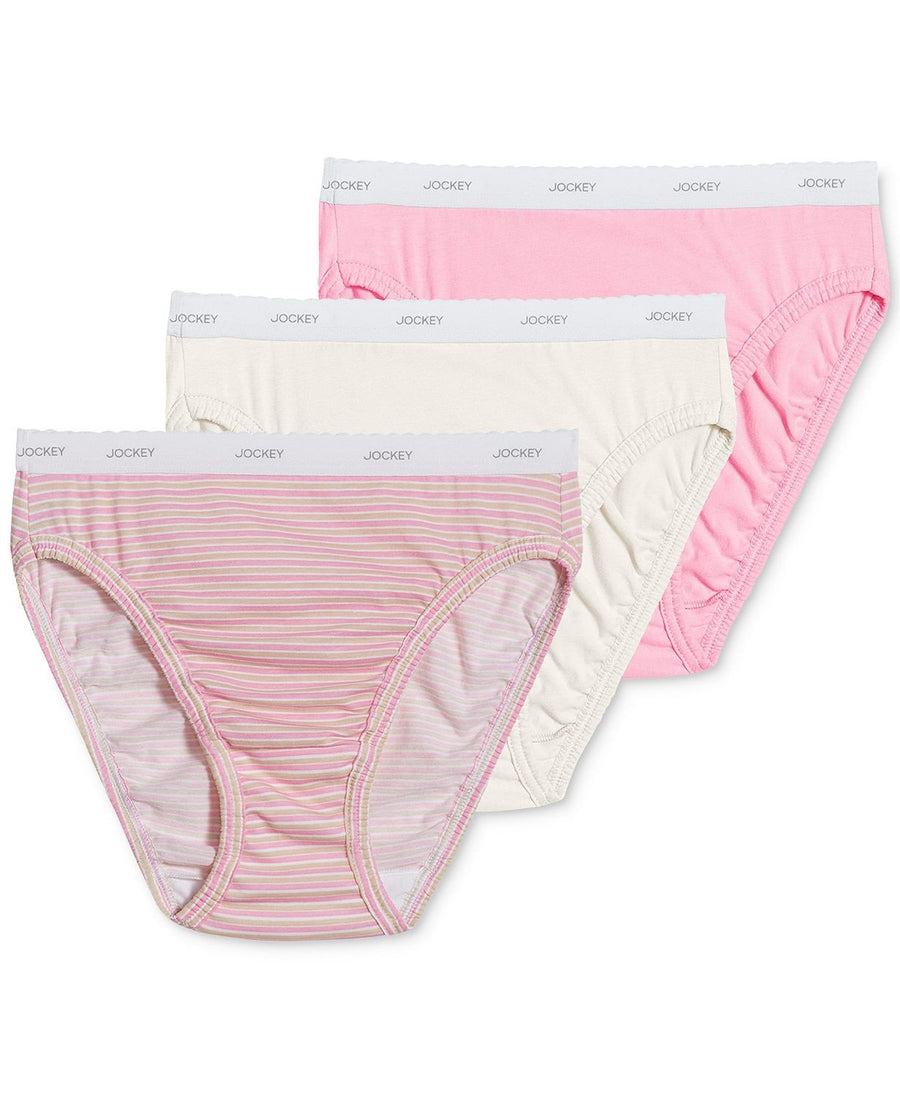 Jockey Classic French Cut 3 Pack in Simple Stripe