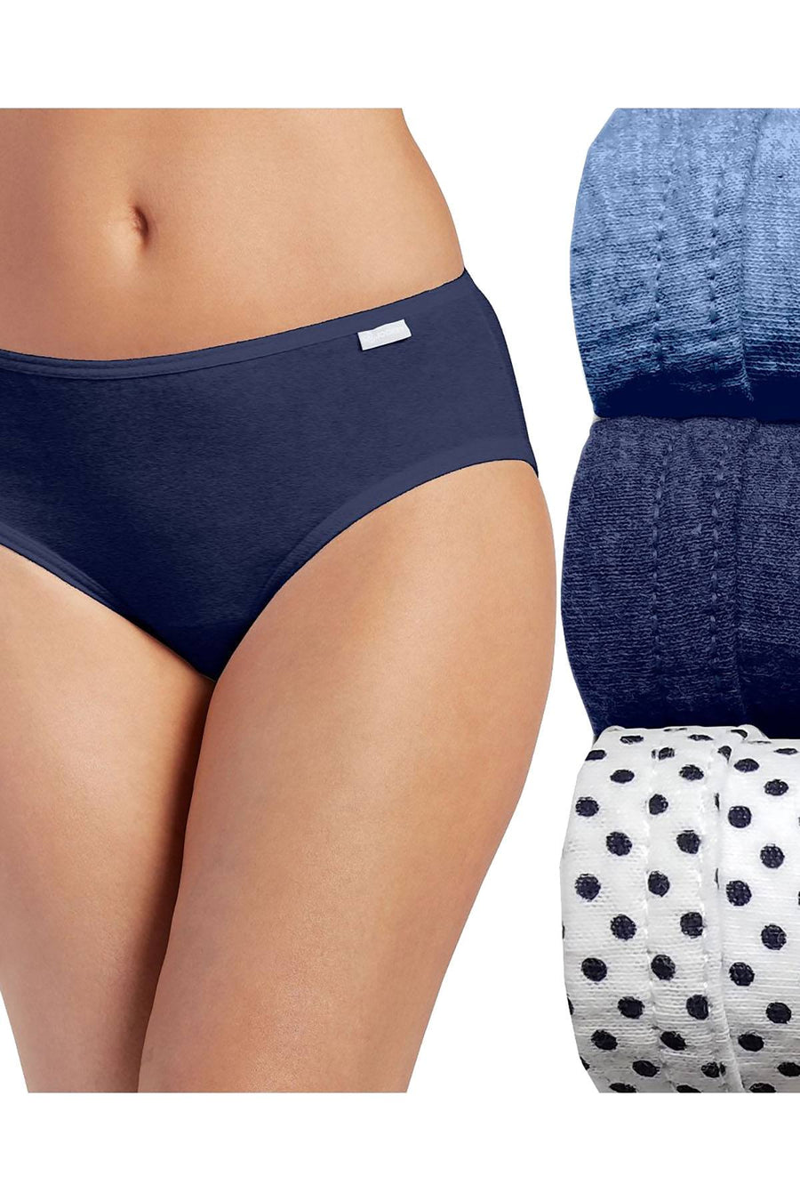 Jockey Elance Hipster 3 Pack in Blue Heather Dot
