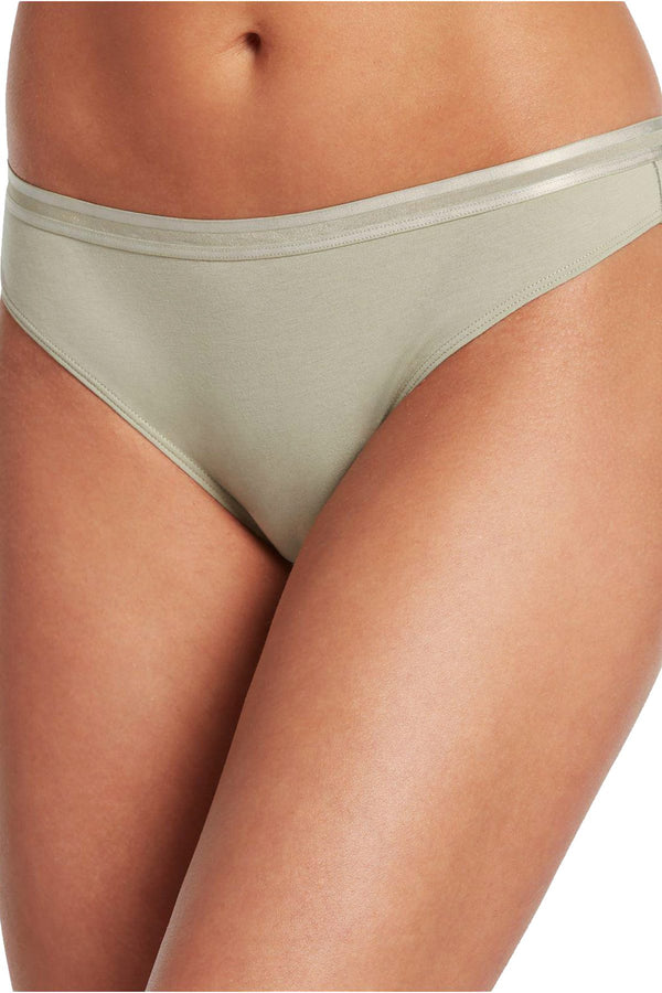 Jockey Light Linen-Green Cotton Allure Thong