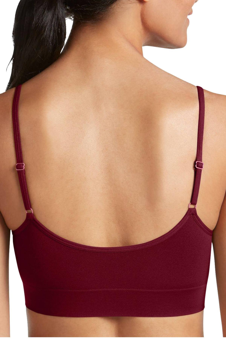 Jockey Merlot-Wine Seamfree Modern Microfiber Crop-Top Bralette