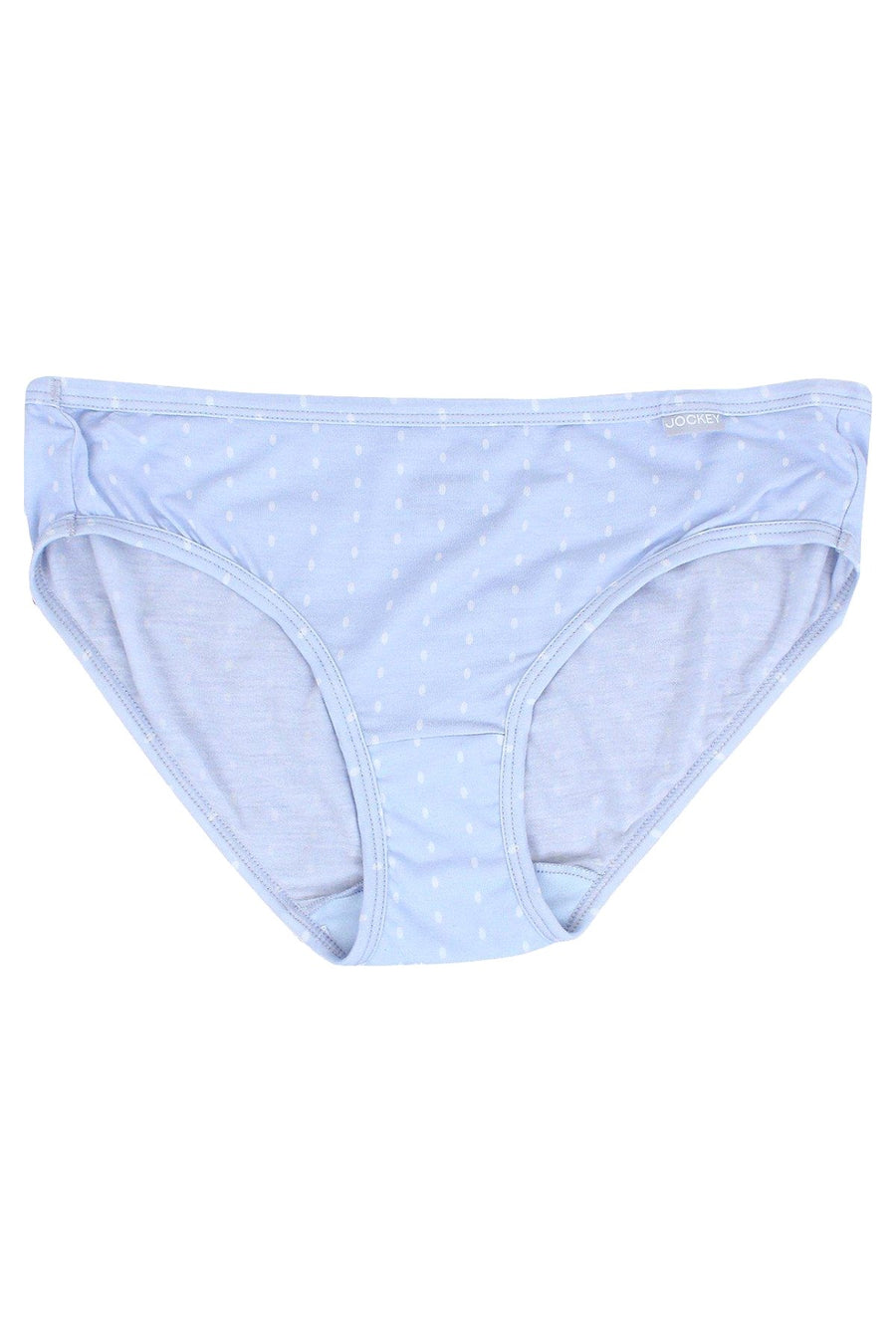 Jockey Powder-Blue Raining-Dot Printed Elance Supersoft Bikini Brief