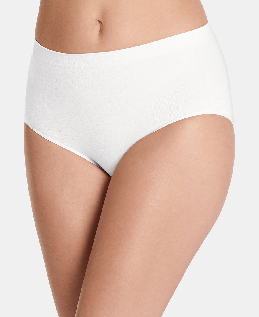 Jockey Seamfree Breathe Brief Underwear Also Available In Extended Sizes 1881 White