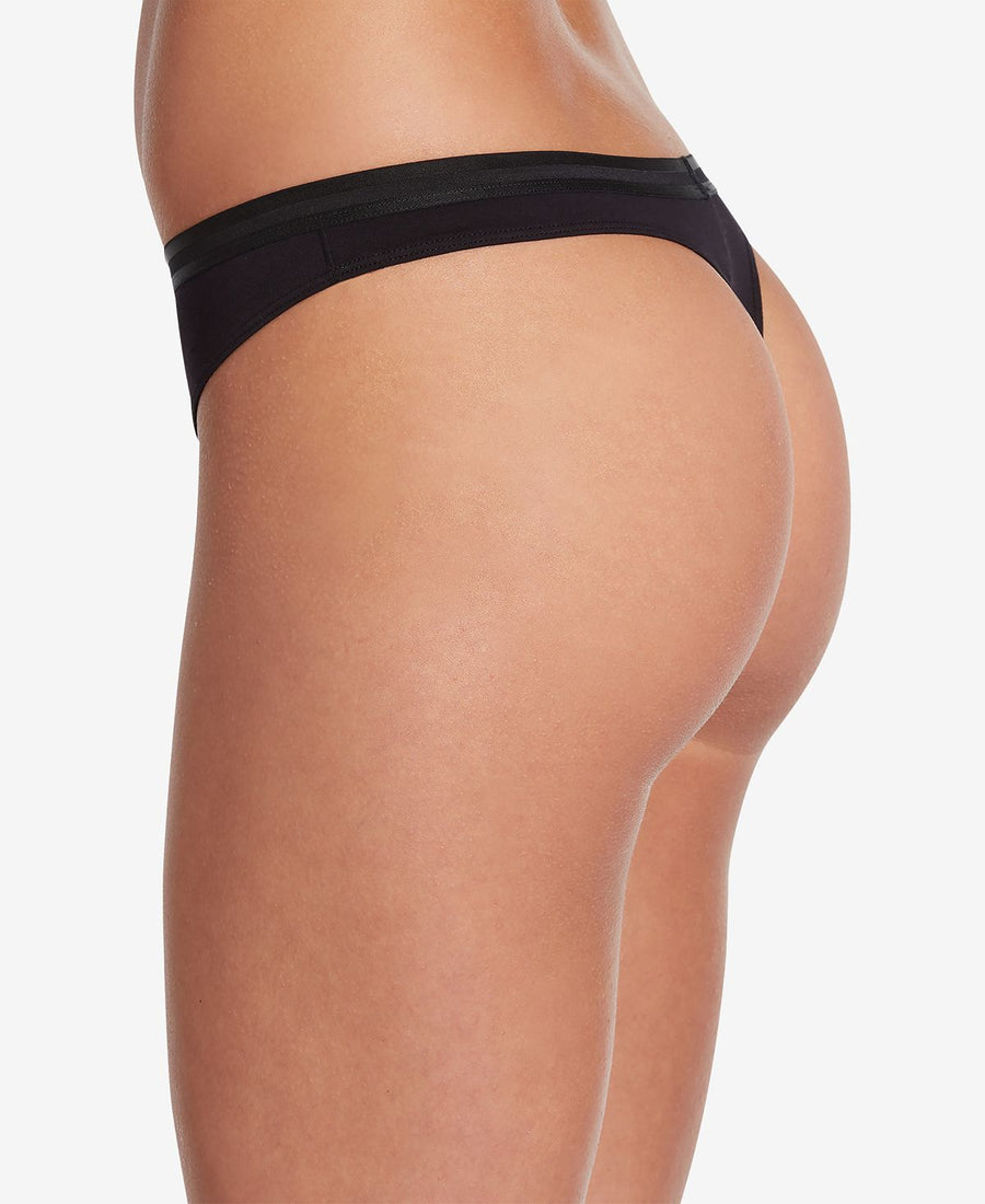 Jockey Supima Cotton Allure Thong 1628 Black