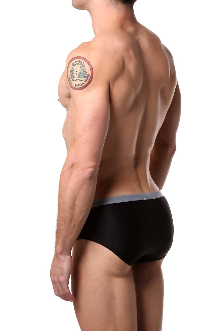 Jocko Black Diagonal Swim Bikini