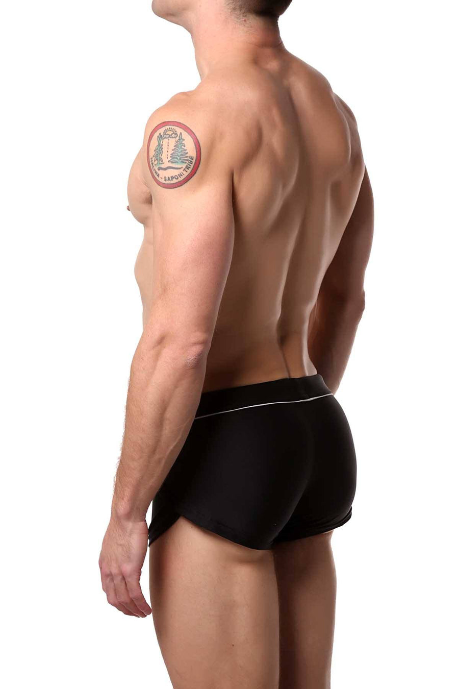Jocko Black Ernesto Square Cut Swim Trunk