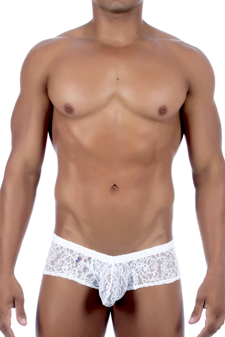 Joe Snyder White Lace MaxiBulge C-Ring Cheek Trunk