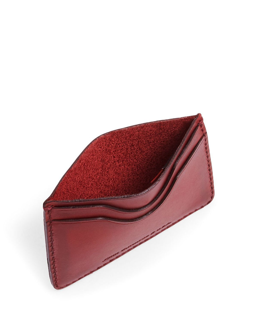 John Varvatos Star Usa Bushwick Leather Card Case Red