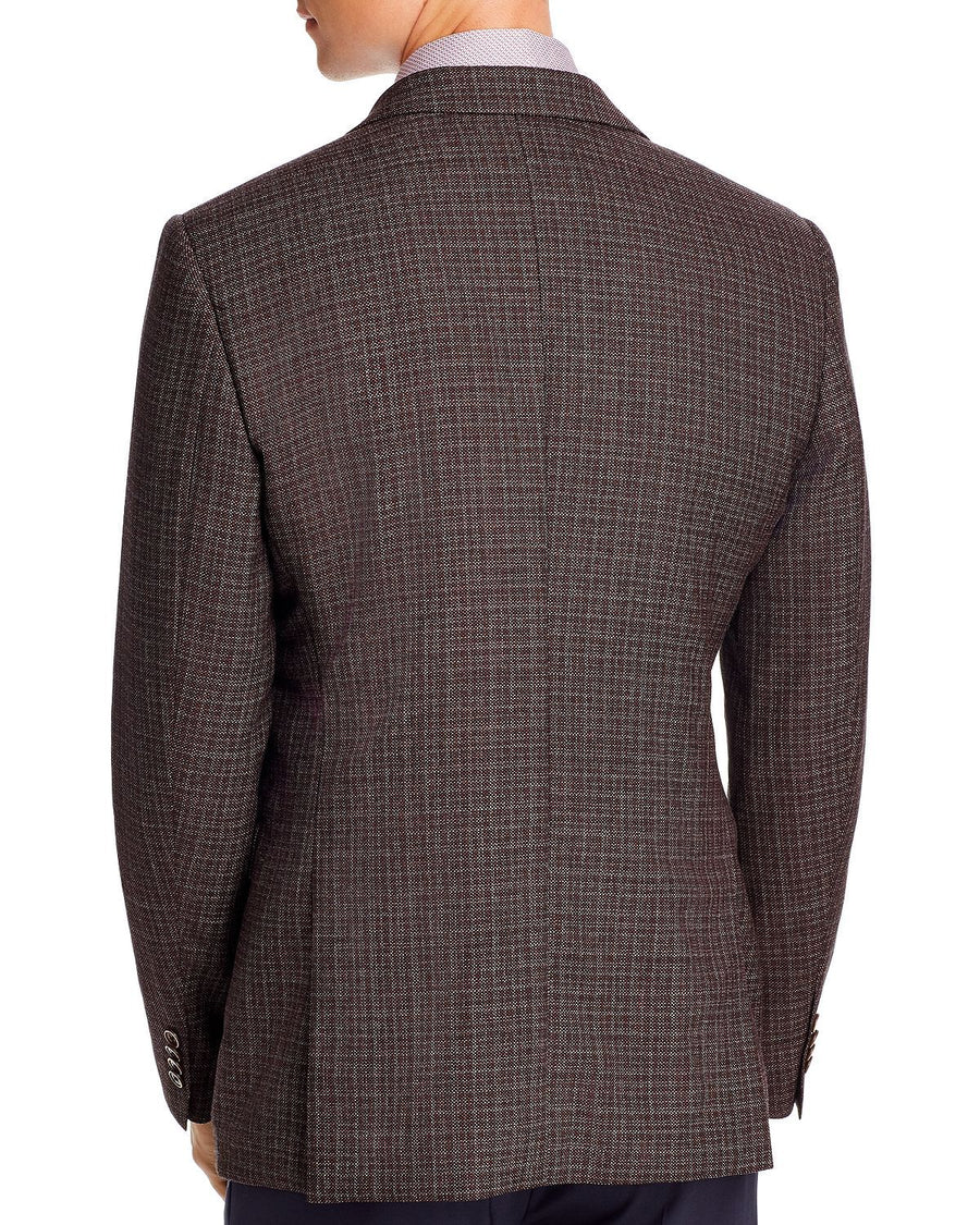 John Varvatos Star Usa Mlange Birdseye Slim Fit Sport Coat Burgundy