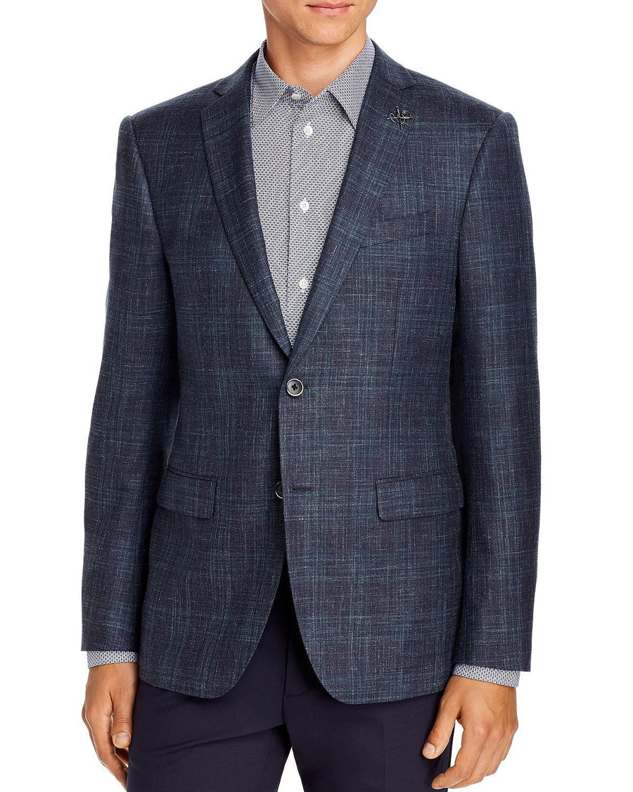 John Varvatos Star Usa Plaid Slim Fit Sport Coat Navy/Green