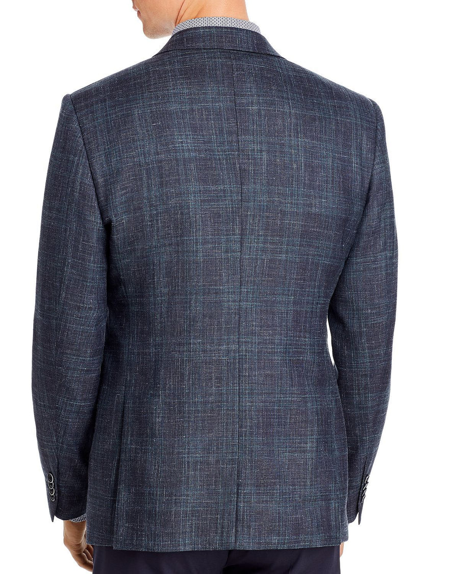 John Varvatos Star Usa Plaid Slim Fit Sport Coat Navy/Green