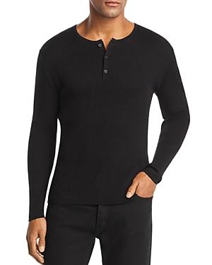 John Varvatos Star Usa Ribbed Henley Black
