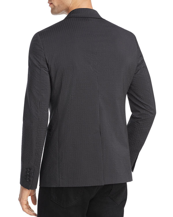 John Varvatos Star Usa Tucker Seersucker Regular Fit Jacket Black