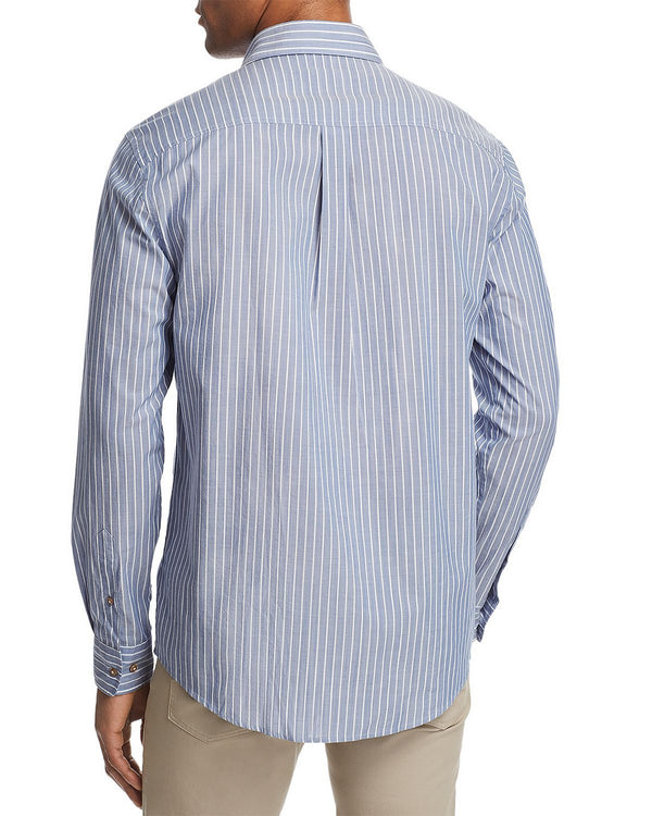 Johnnie-o Troxler Striped Regular Fit Button-down Shirt Blazer Blue