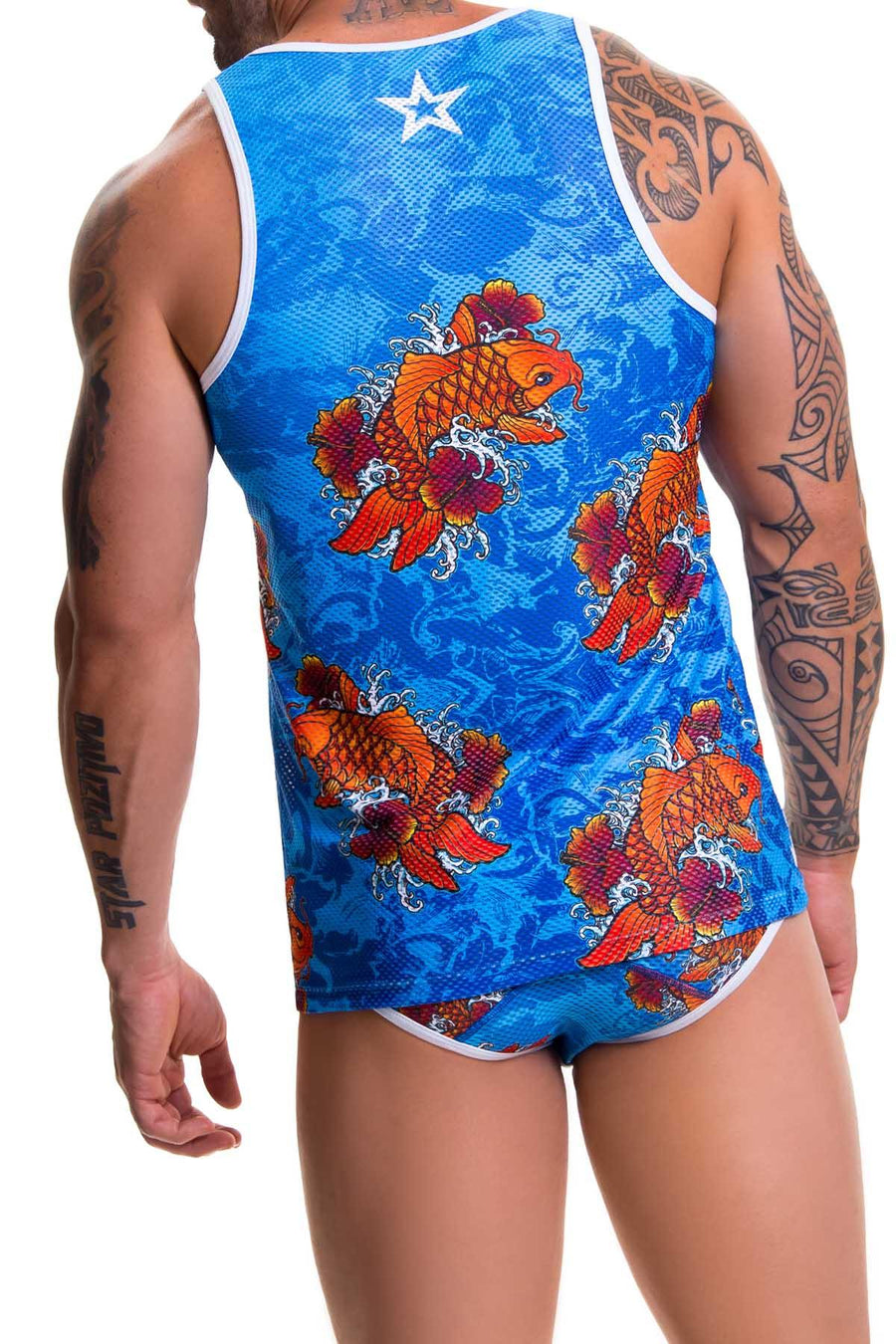 Jor Blue Koi Tank Top
