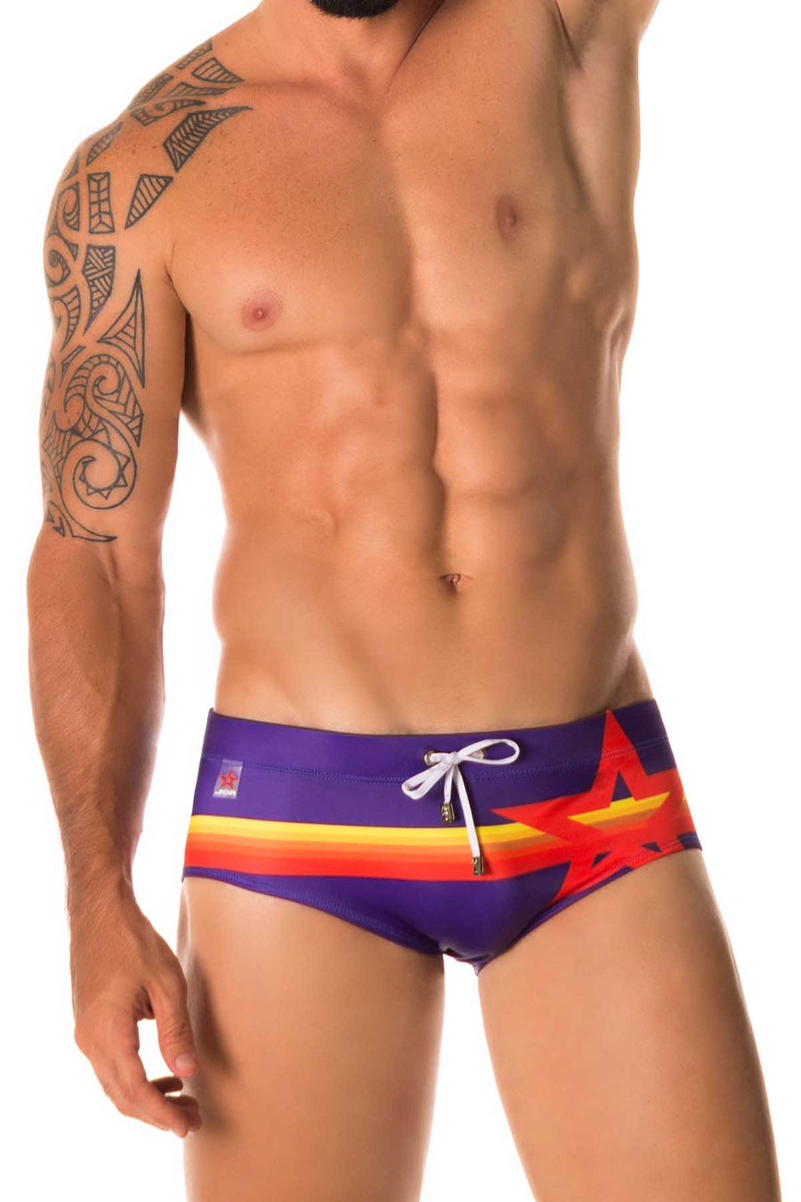 Jor Blue/Rainbow Swim Brief