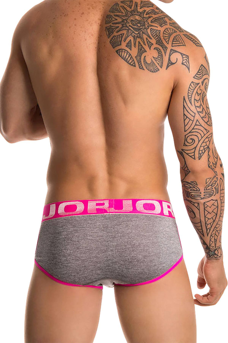 Jor Grey/Neon-Pink Brief