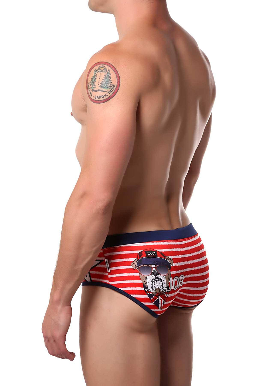 Jor Red Printed Frankie Swim Brief