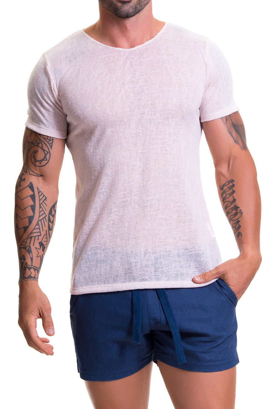 Jor Rose-Pink Maui Sheer T-Shirt