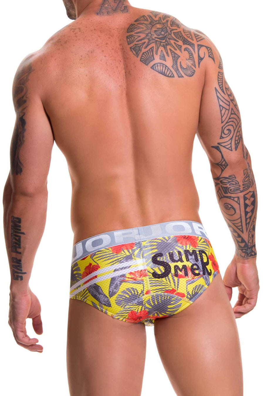 Jor Yellow/Printed Hawaii Brief