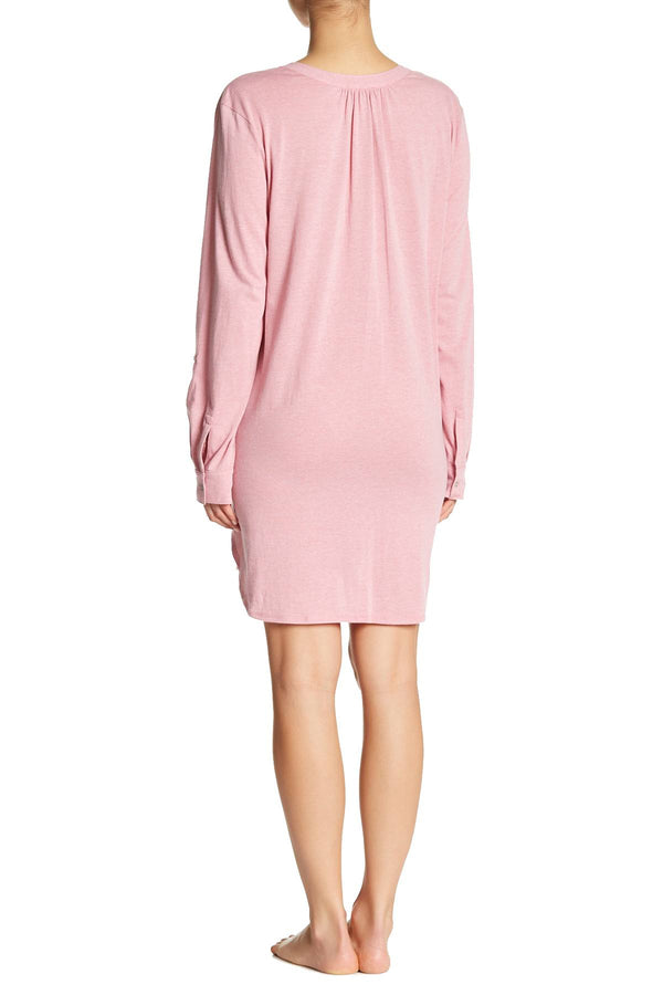 Josie by Natori Heather-Mauve Button-Down Sleepshirt