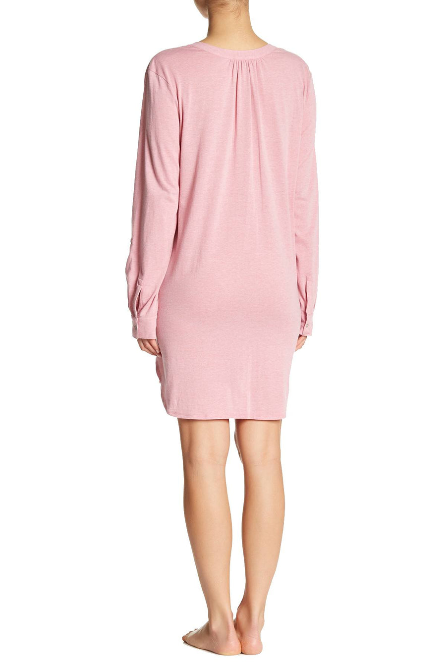 Josie by Natori Heather-Mauve Button-Down Sleepshirt