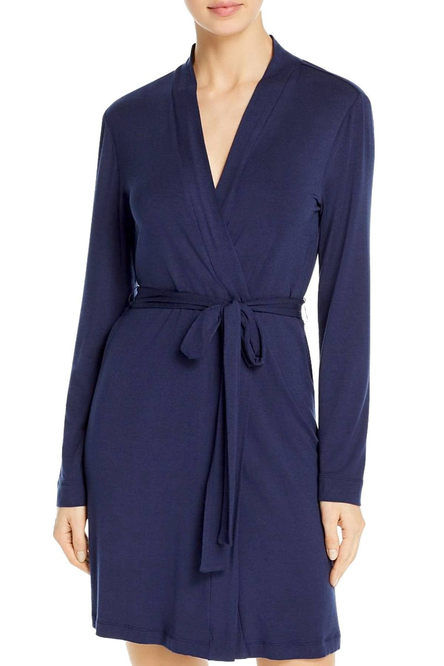 Josie by Natori Modal Knit Wrap Robe in Midnight