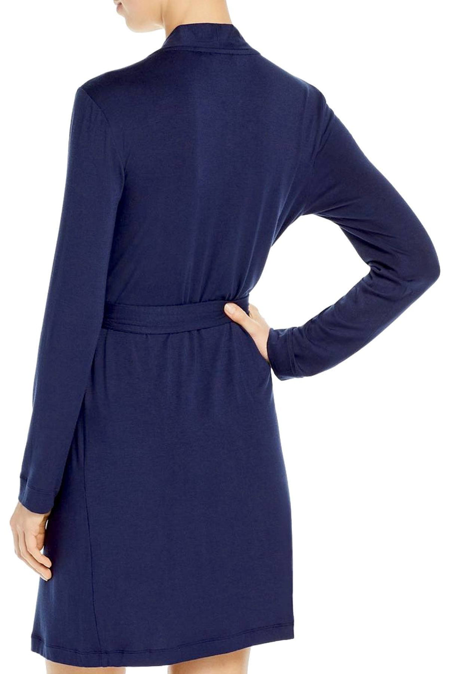 Josie by Natori Modal Knit Wrap Robe in Midnight