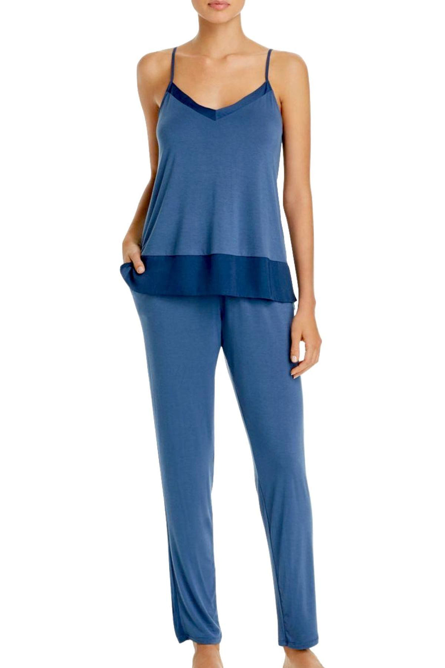 Josie by Natori Sweet Street Satin Trim Camisole in Batik Blue