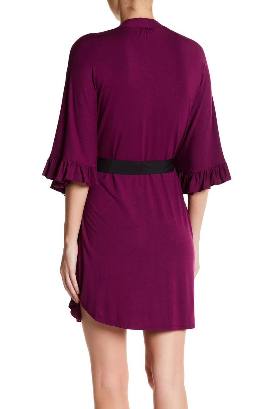 Josie by Natori Tees Happi Coat Wrap in Plum