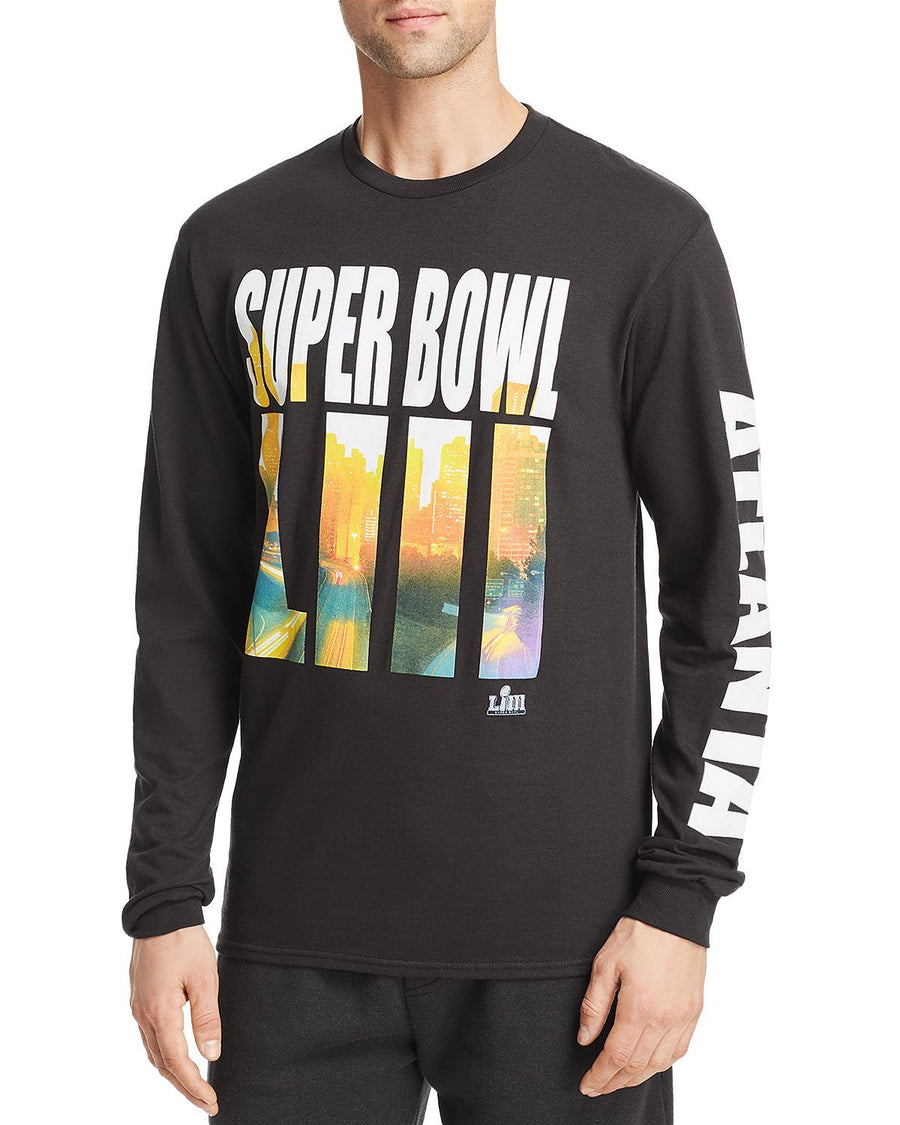 Junk Food Long-sleeve Super Bowl Graphic Tee Black