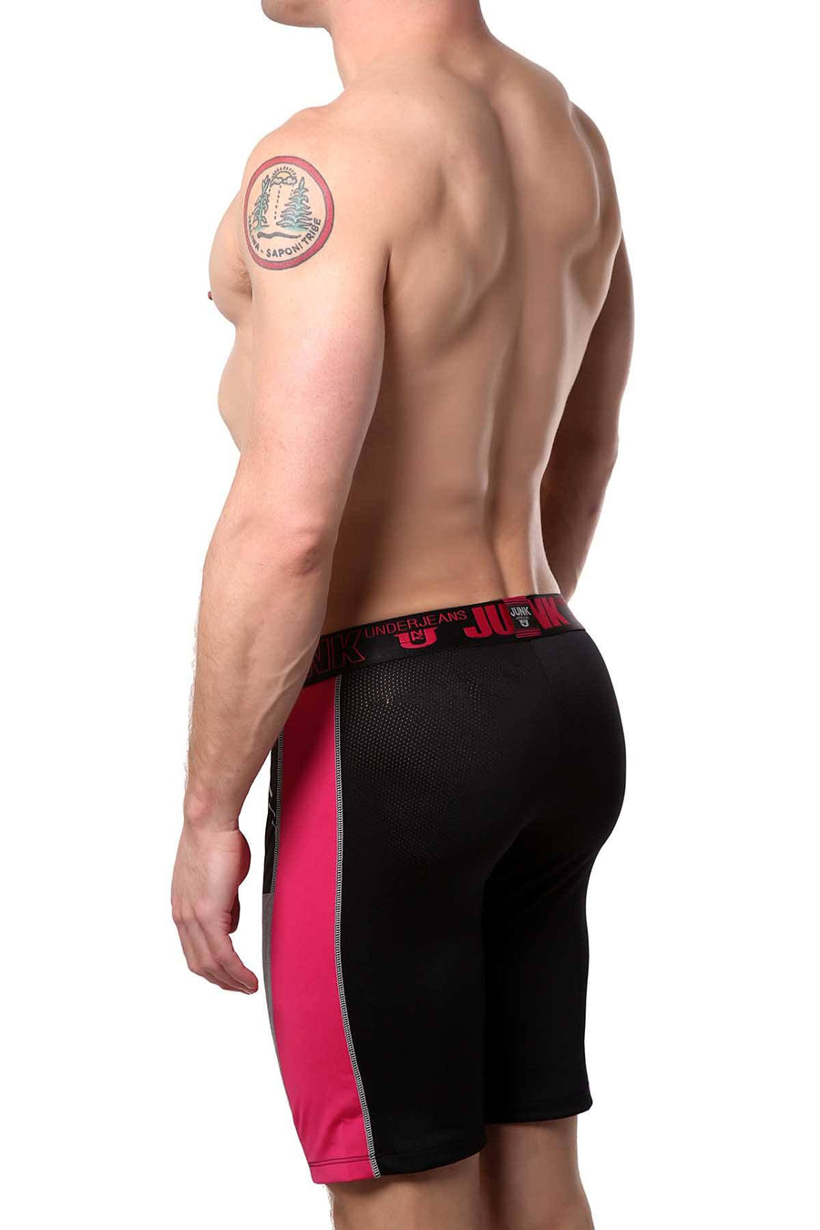 Junk Underjeans Pink Flash Knee-Length Boxer Brief