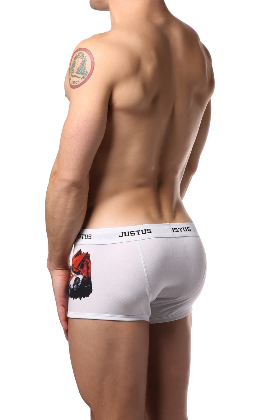 Justus Boyz White Race Car Trunk