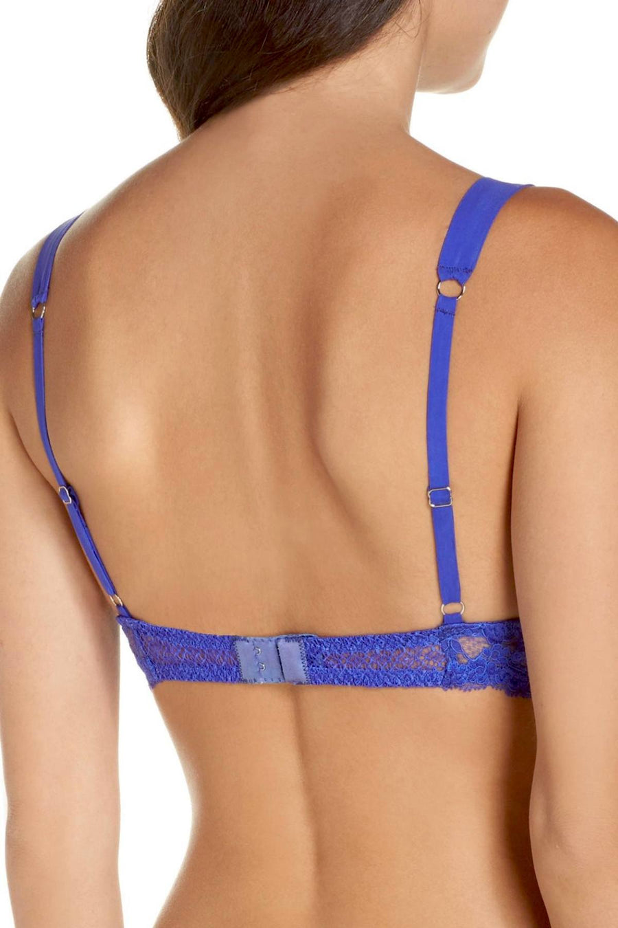 KENDALL+KYLIE Electric-Blue Underwire Lace Plunge Bra