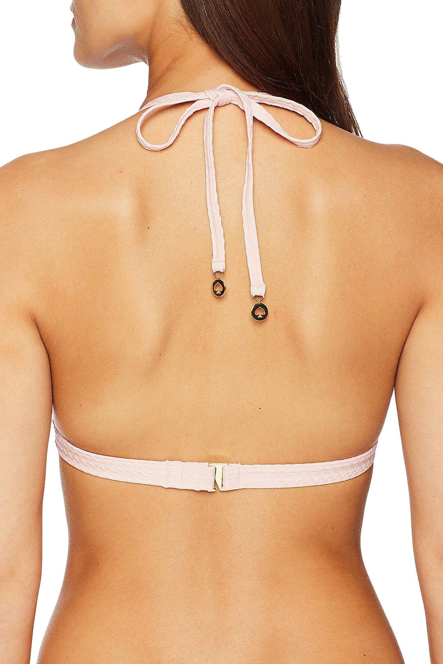 Kate Spade New York Aloha-Pink Marina Piccola Textured/Scalloped Triangle Top