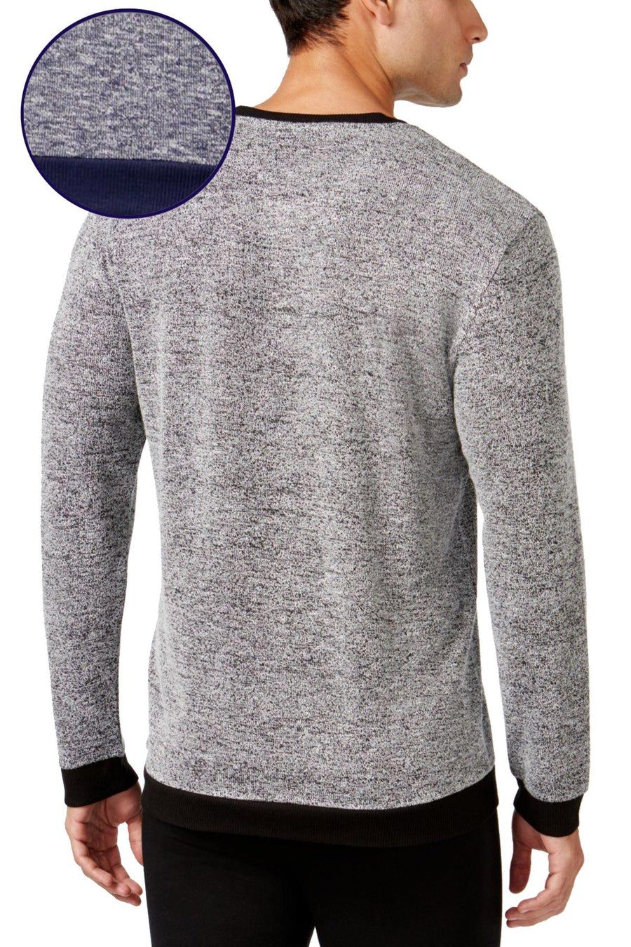 Kenneth Cole Reaction Navy-Blue Marled Sleep Shirt