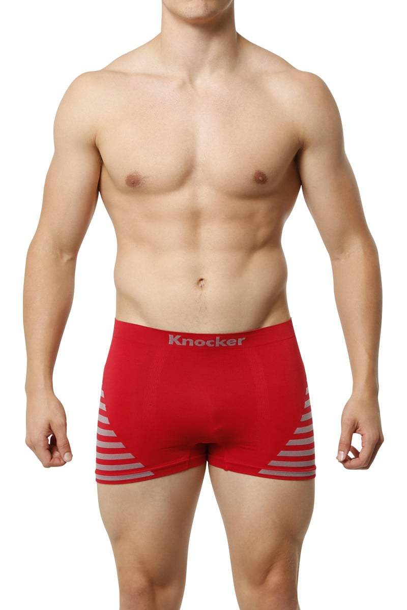 Knocker Red Side Stripe Seamless Boxer Brief