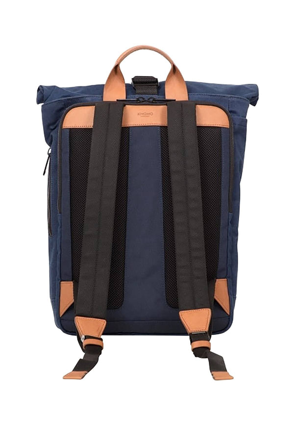 Knomo London Navy 15'' Novello Rolltop Backpack
