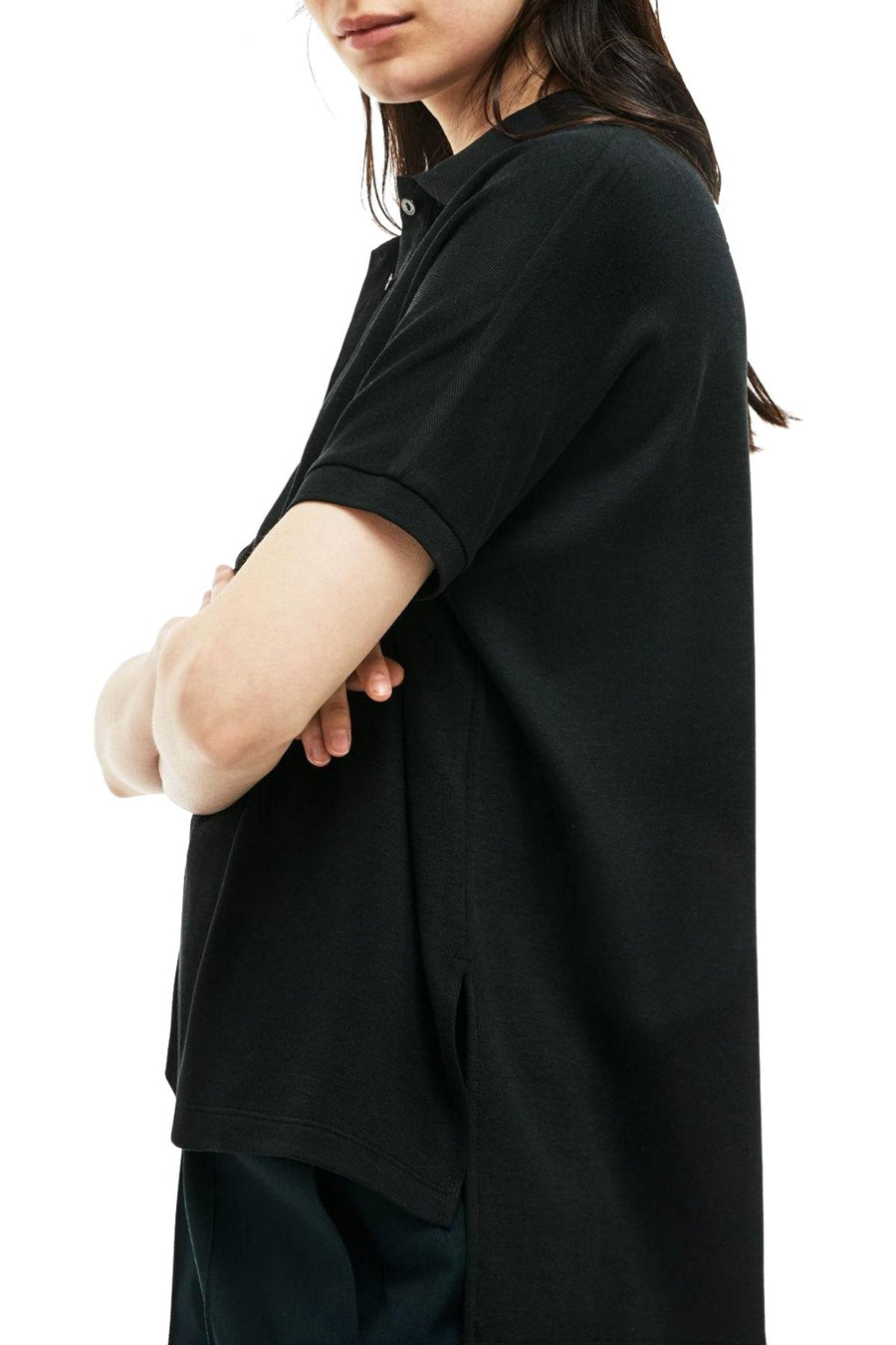 Lacoste Black Modern-Fit Flowing Stretch-Cotton Piqué Polo