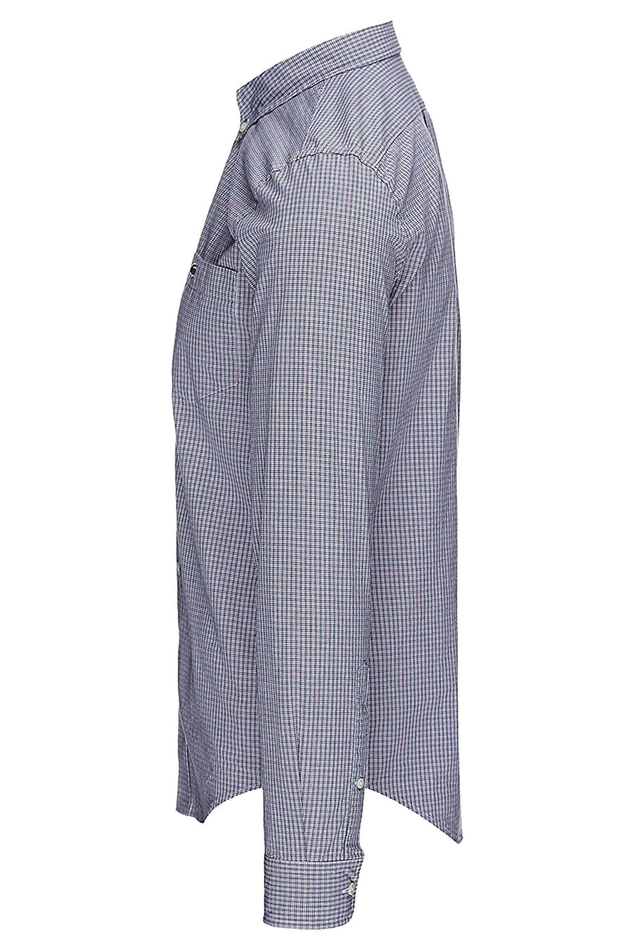 Lacoste Boreal-Blue/White Regular Fit Woven Shirt