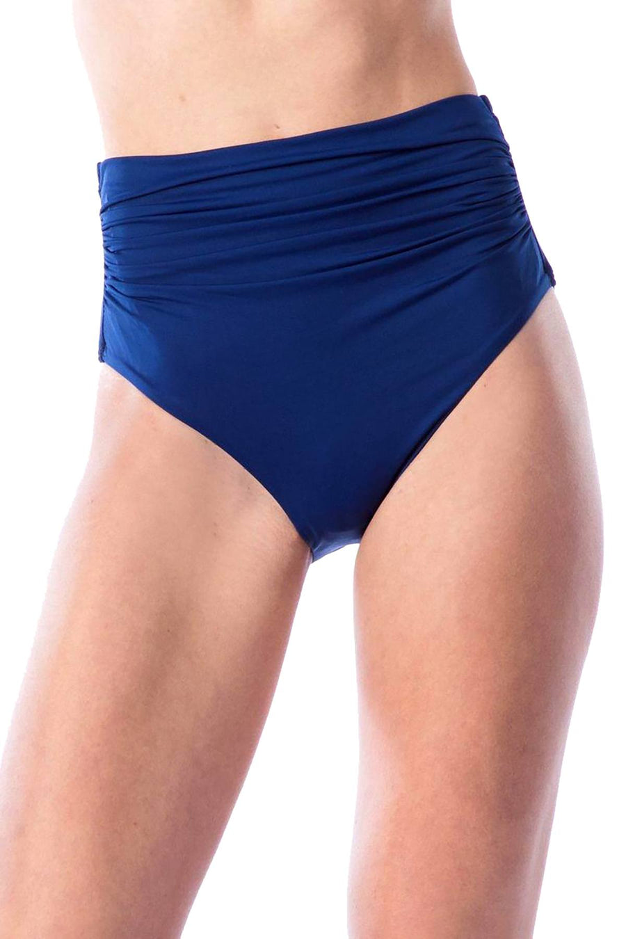 Lauren Ralph Lauren Beach Club Slimming High Waist Bikini Bottom in Indigo
