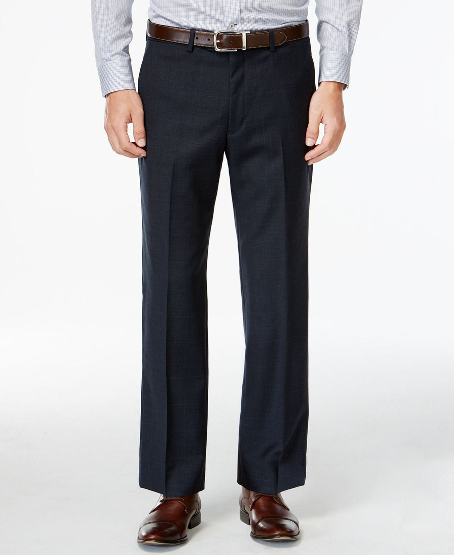 Lauren Ralph Lauren Big And Tall Classic Fit Dress Pants Navy Plaid