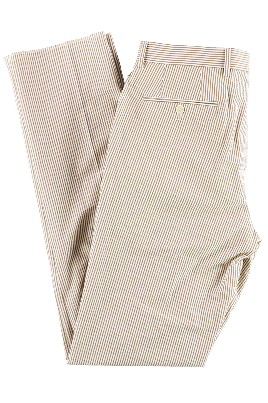 Lauren Ralph Lauren Brown/Cream Seersucker Ultraflex Suit