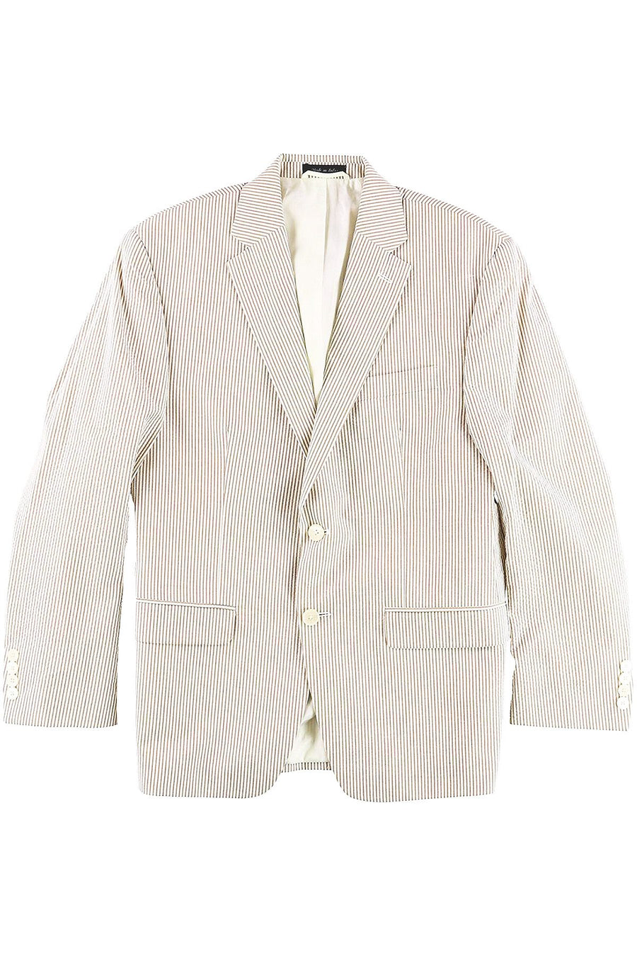 Lauren Ralph Lauren Brown/Cream Seersucker Ultraflex Suit