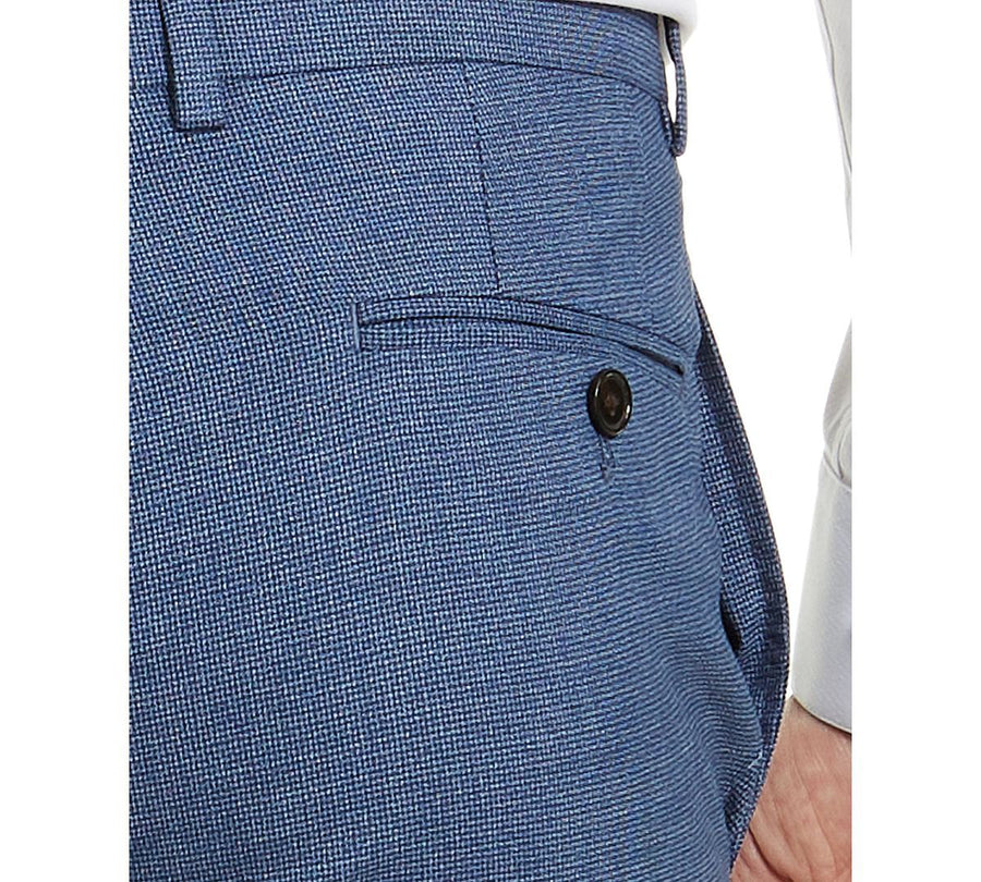 Lauren Ralph Lauren Classic-fit Ultraflex Stretch Dress Pants Blue Mini Houndstooth