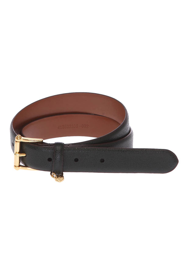 Lauren Ralph Lauren Dark Pine-Green Stingray-Embossed Leather Charm Belt