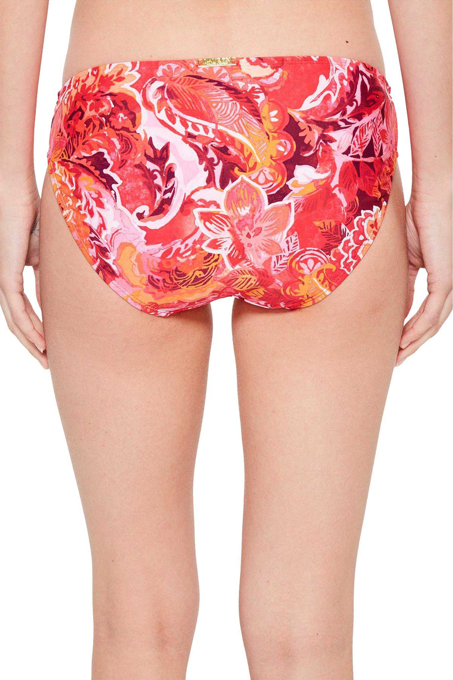 Lauren Ralph Lauren Exotic Paisley Hipster Bikini Bottom in Coral