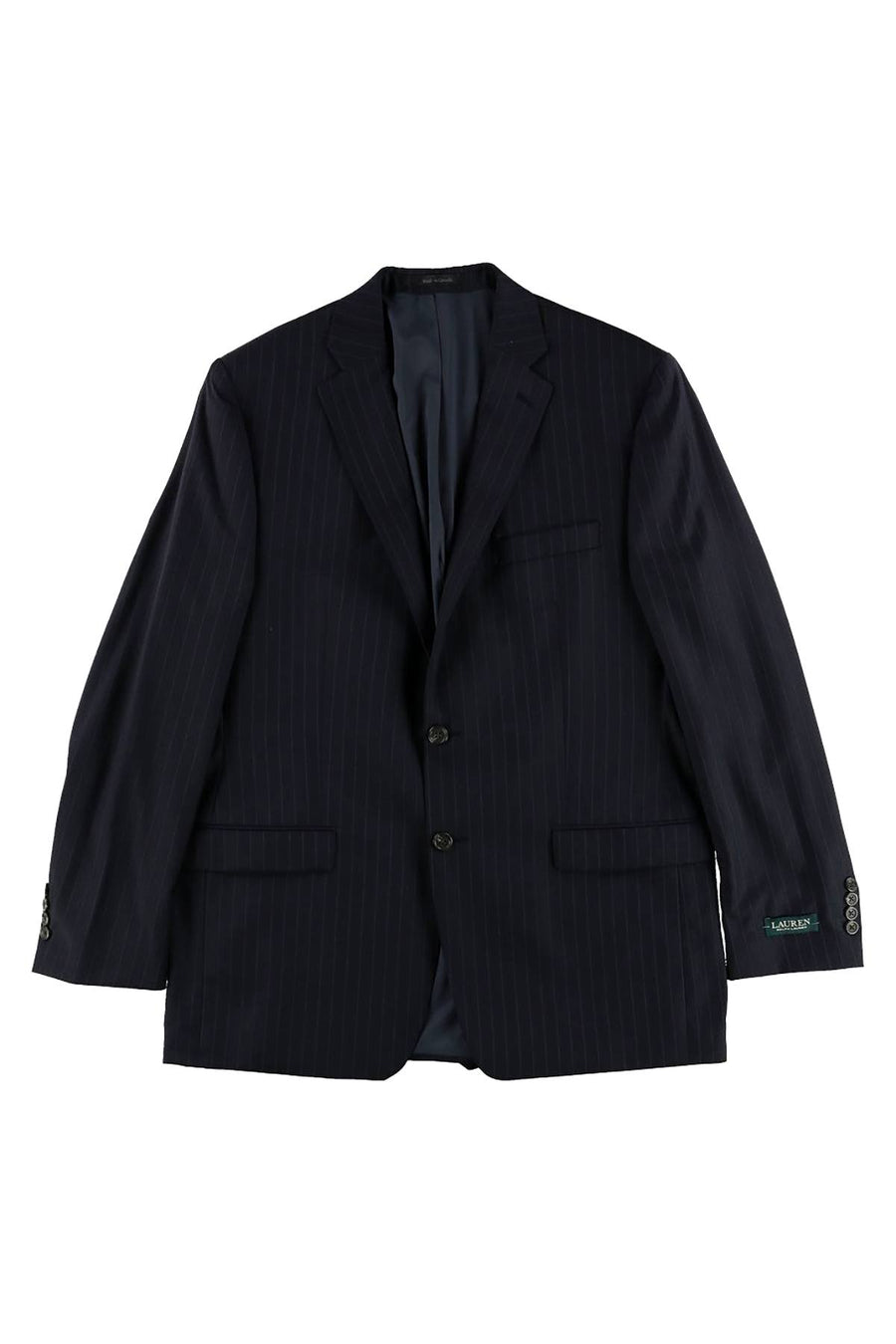 Lauren Ralph Lauren Navy Pinstripe Total Comfort Tuxedo Suit Jacket