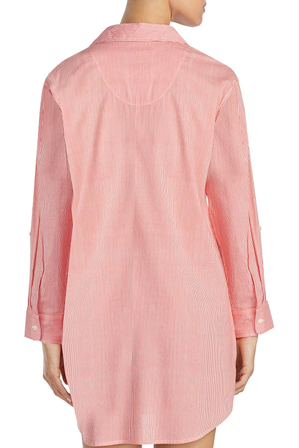 Lauren Ralph Lauren Orange Striped Seaside Classic Sleepshirt